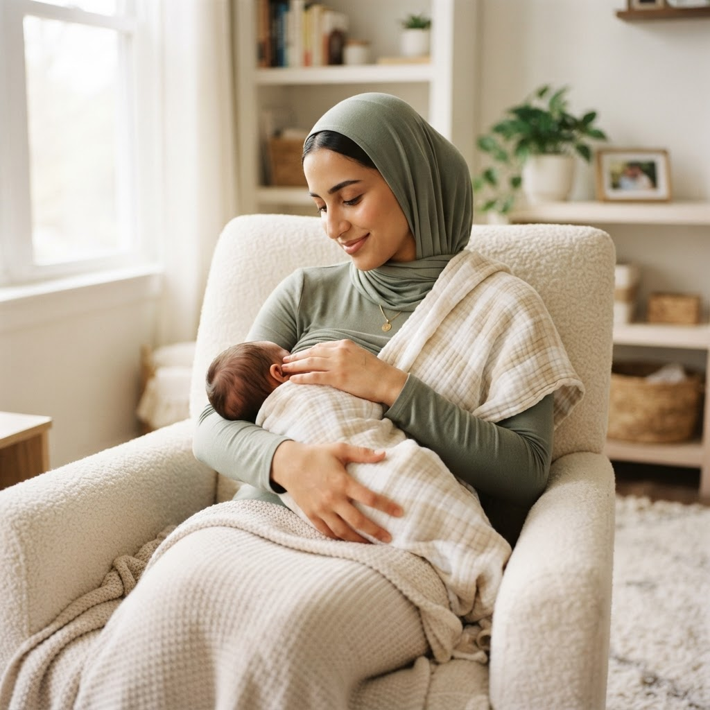 الرضاعة الطبيعية — دليل الأم المبتدئة من اليوم الأول